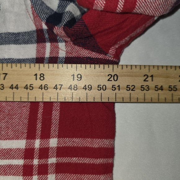 GAP Women's Soft Button Down Long Sleeve Boyfriend Flannel Shirt Small New Red - Picture 9 of 12